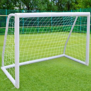 <span class=keywords><strong>Cage</strong></span> <span class=keywords><strong>de</strong></span> football/soccer portable <span class=keywords><strong>en</strong></span> métal durable Racetex et mini-buts <span class=keywords><strong>en</strong></span> blanc et noir 240x160cm - Product Image 1