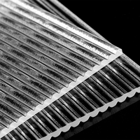 Panneaux acryliques ondulés extrudés en PMMA transparent à prix d'usine, panneaux muraux côtelés givrés, plaque acrylique transparente