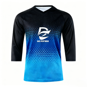 Maglia <span class=keywords><strong>MTB</strong></span> ZEDE Personalizzabile con Stampa a Sublimazione, Traspirante, ad Asciugatura Rapida, Delicata sulla Pelle, per Allenamento in Montagna, Manica 3/4 - Product Image 3