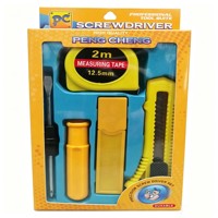 Ensemble d'outils à main G826, Kits d'outils à main, Tournevis, Couteau, Brosse, Pince, Marteau, Ruban adhésif, Produit à 1 $, Série 1$ Matériel et Outils
