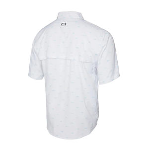 Chemise de pêche à boutons en jersey SPF 50, design personnalisé, avec règle de mesure intégrée, modèle Pocket Red Fish Camet Pocket Bali 1/4 zip, séchage rapide - Product Image 6