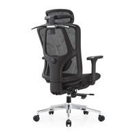 Chaise de bureau ergonomique entièrement en mesh avec roulettes en PU testées BIFMA, accoudoirs 4D et support lombaire pour postes de travail à domicile