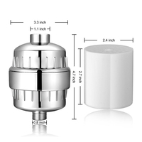 Filtre de Douche à Charbon Actif Ionique KDF à 15 Étapes, Cartouche Filtrante pour Pommeau de Douche - Vente Flash