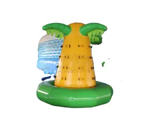 Flotador inflable de Lona de pvc para piscina, 0,9mm, Isla con Palmera, para escalada