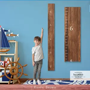 Tabla de crecimiento de regla de madera personalizada, tabla de crecimiento de pared de madera para niños, estilo de granja, regla de tabla de crecimiento de madera para niños