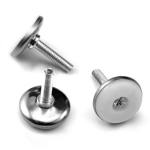 Pieds de meubles réglables à résonance M6 M8 M10, base blanche en acier au carbone, supports pour tables et chaises - Product Image 3