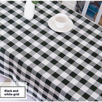 Nappe de table moderne pour restaurant occidental, tissu tissé à carreaux noir, blanc, vert et rouge