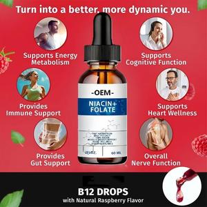 Gocce Naturali al Gusto di Lampone con Complesso Vitaminico <span class=keywords><strong>B</strong></span> per Adulti - B1 B3 B6 B12 in Forma Liquida per Energia e Supporto Cerebrale - Product Image 3