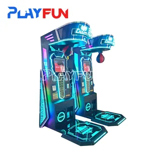 Máquina de jogo de boxe arcade para centro de jogos, máquina de perfuração e chute de boxeador operada por moedas