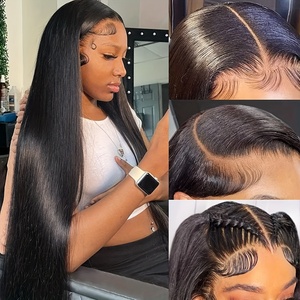 Parrucca in <span class=keywords><strong>Capelli</strong></span> Umani Vergini Grezzi Cambogiani con Pizzo Svizzero Trasparente HD, 10-40 Pollici, Naturale, per Donne - Product Image 2