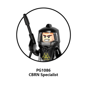 PG1086-PG1088 PG1119 ชุดตัวต่ออาชีพ CBRN ผู้ปฏิบัติการจัดการสารเคมีอันตราย พวงกุญแจตุ๊กตาจิ๋ว - Product Image 5