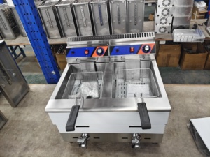 <span class=keywords><strong>Friteuse</strong></span> à gaz multi-paniers de grande capacité 36L en acier inoxydable, sans électricité, à économie d'huile, pour usage commercial dans les cafés et les restaurants - Product Image 6