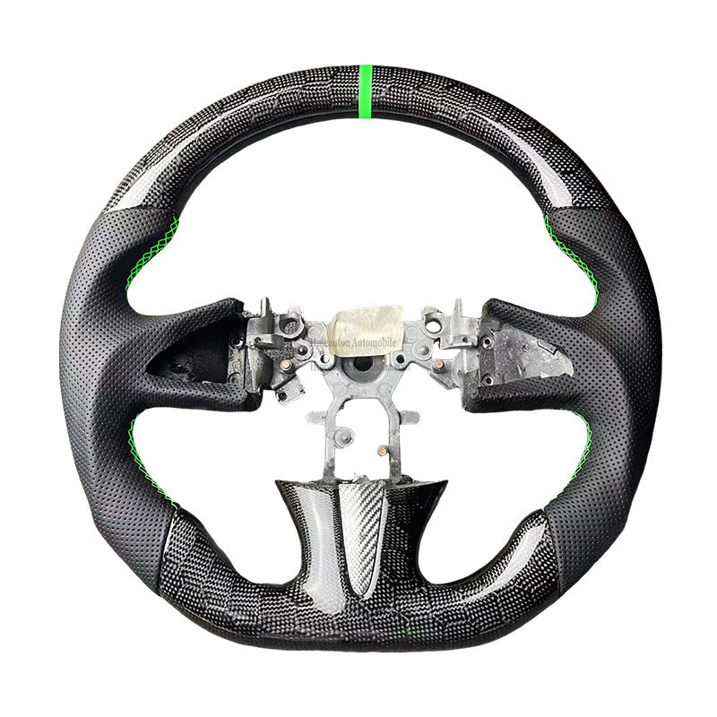 หนัง + หวีน้ำผึ้งคาร์บอนไฟเบอร์ + เย็บลายสีเขียว