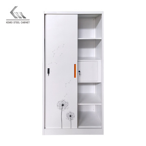 2 Door <strong>Double</strong> Large Storage <strong>Wardrobes</strong> Bedroom Furniture <strong>White</strong> Modern Designs Metal Closet Storage <strong>Wardrobe</strong> - Product Image 2