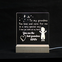 Lampe personnalisée, lampes LED personnalisées, lampe de bureau, panneau de message LED en acrylique, veilleuse pour chambre à coucher