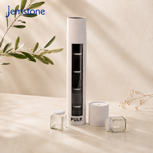 Premium Recyclable Cardboard Cylinder Packaging Box Luxury Large Long Glass Honey Jar Paper Tube With PVC Clear View <b>Window</b> - Product Image 2