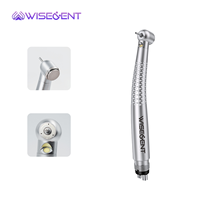 Wisedent BR-164PH Dental High Speed LED Handpiece, 3 Semprotan Air, Bantalan Keramik, Tombol Tekan Turbin Udara, Penjualan Langsung Pabrik