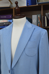 Costume d'affaires classique pour homme, 2 pièces, sur mesure, coupe ajustée, grande taille, tissu en laine plissé respirant, simple boutonnage - Product Image 3