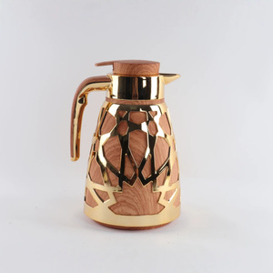 Vente en gros de cafetières arabes en verre de style Dubaï, style Moyen-Orient, avec motif d'orchidée ajouré, finition laminée haut de gamme - Product Image 2