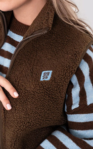 <span class=keywords><strong>Gilet</strong></span> personnalisé en Sherpa avec fermeture éclair à l'avant pour femmes, vêtements de <span class=keywords><strong>sport</strong></span> d'extérieur de style basique, vestes chaudes sans manches doublées en polaire, <span class=keywords><strong>gilet</strong></span> pour vêtements d'extérieur essentiel - Product Image 6