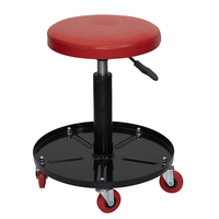 Tabouret pivotant à 360° avec plateau, hauteur réglable, logo personnalisable en couleur, coussin en cuir, pour atelier, salon, bureau