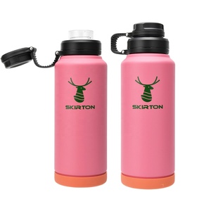 12oz/32oz New Style Customized Logo 18/8 Stainless Steel Wide Mouth With Straw Lid And Filter Sport Water <b>Bottles</b> - Product Image 2