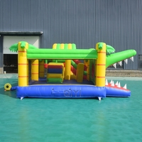 Structure gonflable combinée pour enfants, château gonflable crocodile pour l'extérieur