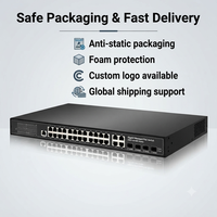Switch PoE+ Administrado L3 de 24 Puertos Gigabit con 4*10G SFP+ Uplink, VLAN/ACL/Routing, Montaje en Rack
