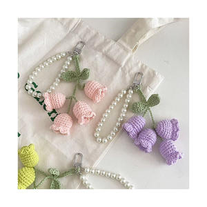 Porte-clés en <span class=keywords><strong>macramé</strong></span> personnalisé style coréen INS Souvenirs de mariage Porte-clés fleur Porte-clés bracelet Porte-clés pour femmes - Product Image 1