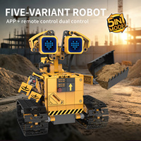 Juego de Bloques de Construcción de Vehículos de Ingeniería Versátiles con Control Remoto 5 en 1, Juguete de Bloques de Construcción de Vehículos de Ingeniería Programable STEM