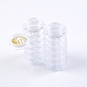 Boîte de rangement vide pour nail art à 6 couches et 12 compartiments, conteneur de paillettes cosmétiques DIY, organisateur de manucure pour salon, support d'accessoires et outils - Product Image 3