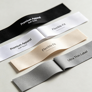 Étiquettes de vêtements tissées personnalisées en polyester avec logo - Product Image 3