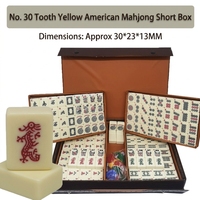Ensemble de 166 tuiles de mahjong américaines en mélamine, portables, pour un jeu familial de haute qualité