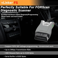 Vgate VLinker FS ELM327 para Ford FORScan HS/MS-CAN ELM 327 OBD 2 OBD2 Herramienta de Diagnóstico para Automóviles, Interfaz de Escáner OBDII para Mazda