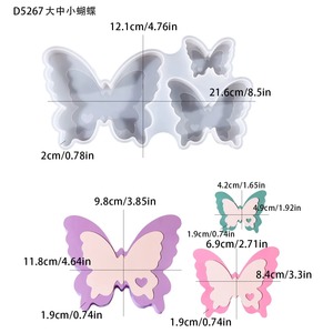 Molde de Silicona 3D de Mariposa al por Mayor, Tamaños Grande y Pequeño, para Resina Epoxi, Yeso, Cristal, Molde de Fundición para Decoración DIY - Product Image 3