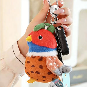 Porte-clés en peluche oiseau mignon de 12 cm, petit jouet en peluche doux, accessoire pour clés, cadeau de fête très prisé, vente en gros - Product Image 3
