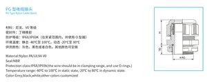 Prensaestopas de <span class=keywords><strong>Cable</strong></span> de Nylon PG7 con Certificación <span class=keywords><strong>CE</strong></span> y Cumple con RoHS, Resistente al Agua IP68, con Tuerca de Seguridad y Sellado para Conector de <span class=keywords><strong>Cable</strong></span>, Gran Venta - Product Image 4