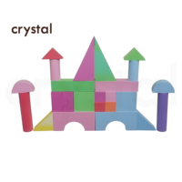 Nouvel ensemble de jouets en briques EVA imprimés en couleur personnalisée, design cristallin, jouets de construction éducatifs DIY pour enfants