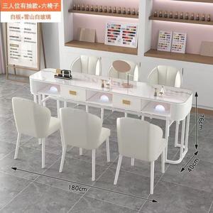 Ensemble complet moderne d'équipements de salon de manucure, meubles en verre, fauteuils de massage des pieds, tables de manucure pour salon ou centre commercial - Product Image 3