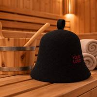Chapeau de sauna professionnel en feutre de laine mérinos, couleur personnalisée, casquette de protection monobloc intégrée pour centres de bien-être et spas de luxe