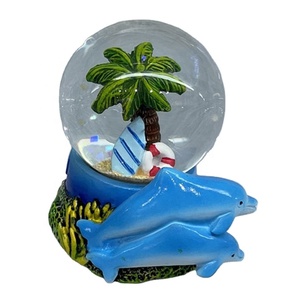 Adornos Navideños de Resina Personalizados de Fábrica, Decoraciones de Interior, Globo de Agua con Música, Cristal, Delfín, <span class=keywords><strong>Coco</strong></span> y Bola de Nieve - Product Image 2