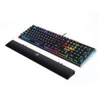 Clavier mécanique RGB Redragon pour jeux, 104 touches, clavier filaire rétroéclairé pour jeux