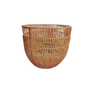 Round Woven Rattan Laundry <b>Basket</b> 20-35L Handmade <b>Storage</b> <b>Basket</b> For Bathroom Hotel Clothes Towel Organizer - Product Image 4
