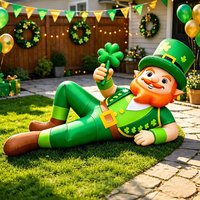 Figurines gonflables transfrontalières pour la Saint-Patrick, décorations gonflables extérieures pour le festival irlandais, décorations de vacances