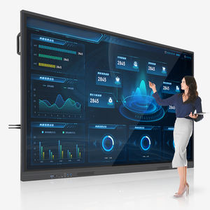 带人工智能摄像头的交互式会议白板4k发光二极管显示笔/手指触摸金属框架 - Product Image 1