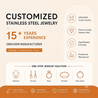 Fabricant de bijoux en acier inoxydable sur mesure OEM ODM Colliers Bracelets Bagues Boucles d'oreilles Chaînes Bijoux de corps Vente en gros