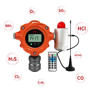 EX O2 CO CH4 NH3 CH2O CO2 SO2 CO2 fisso monitor rilevatore gas H2S