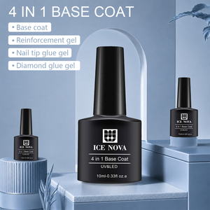 ICE <span class=keywords><strong>NOVA</strong></span> 4 en 1 Capa Base, Adhesivo para Diamantes de Uñas, Refuerzo y Adhesivo para Puntas de Uñas, Esmalte en Gel Removible de 10ml Sin HEMA - Product Image 5
