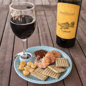 Pack créatif de 4 planches à apéritif en mélamine, assiettes à apéritif et à cocktails avec porte-verre et porte-gobelet - Product Image 6