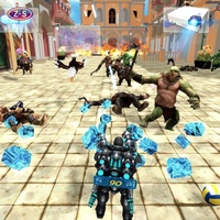 Solution interactive de jeu de projection immersive en intérieur avec détection de mouvement Mech Warrior pour événements commerciaux